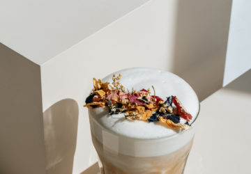 rose cardamom latte cold